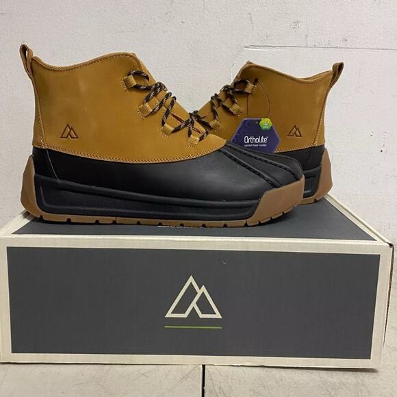 Alpine Mens Full grain leather Tan Gavin Duck Boot Size 8.5 AD22MCW003-TAN - NEW - Picture 7 of 13